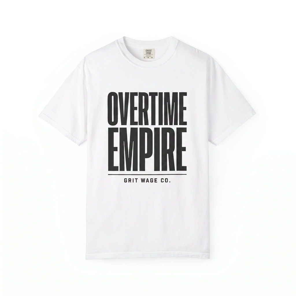 Overtime Empire white tee front